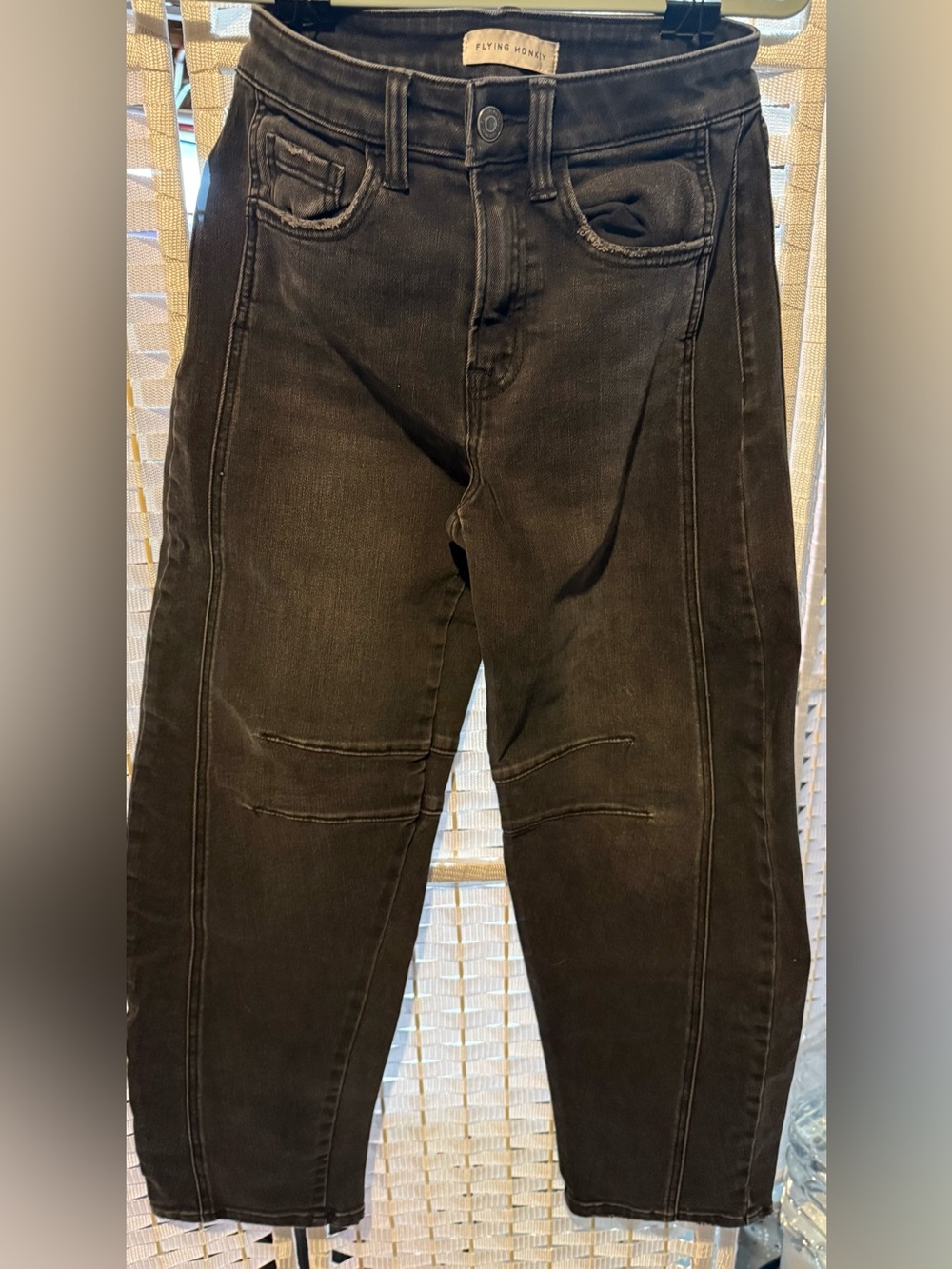 Flying Monkey Black Washed High-Rise Jeans